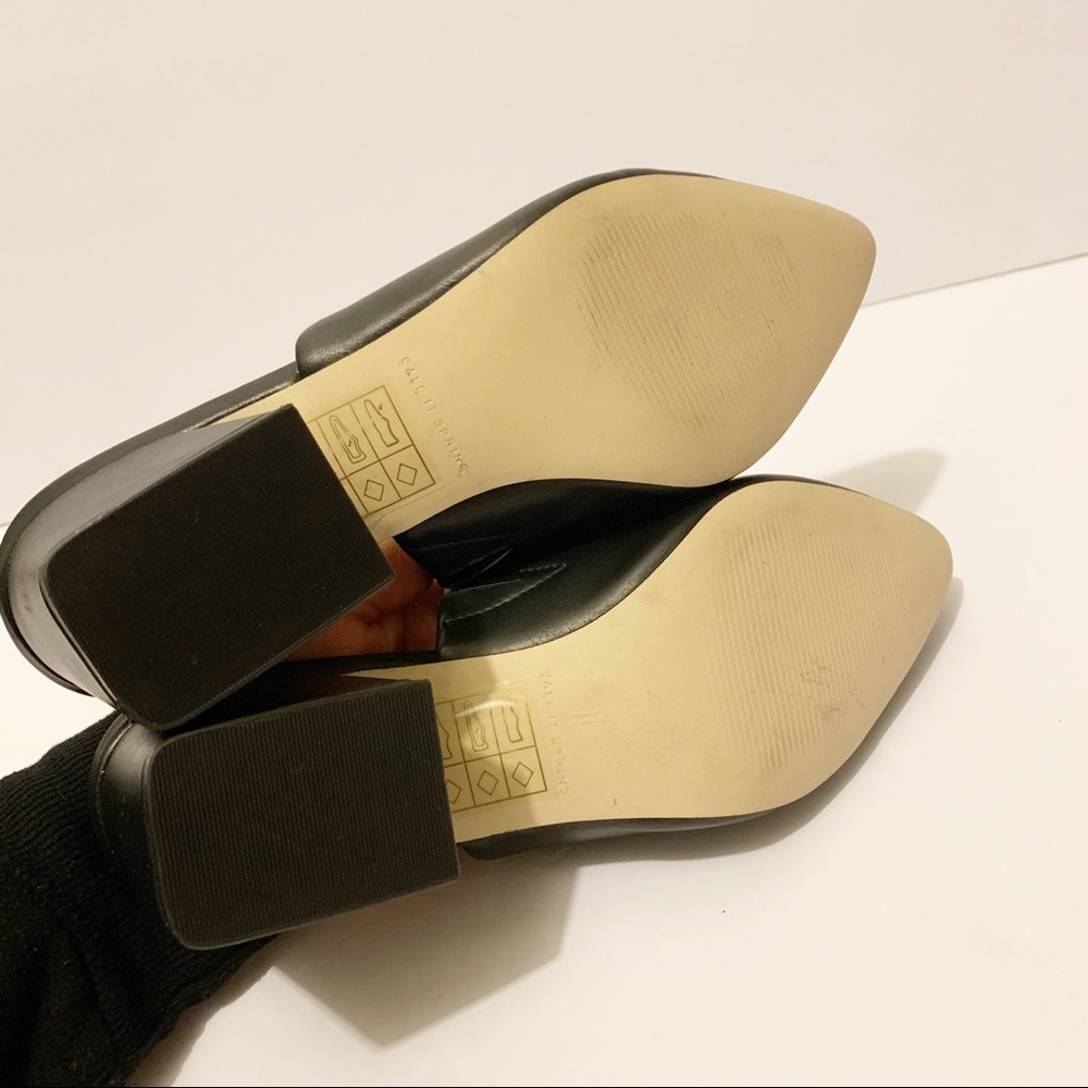 Call it spring black pointed toe mules - Picture 5 of 6